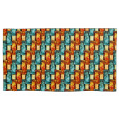 Rechteckige, geschnitzte und gefärbte Teller, Oran Kissenbezug (Vorderseite-Links)