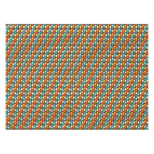 Rechteckige, geschnitzte und gefärbte Teller, Oran Tischdecke (Vorderseite (Horizontal))