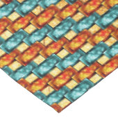 Rechteckige, geschnitzte und gefärbte Teller, Oran Tischdecke (Schrägansicht)