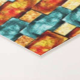 Rechteckige, geschnitzte und gefärbte Teller, Oran Yogamatte