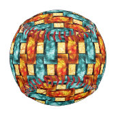 rechteckige, geschnitzte, zyanfarbene Teller Baseball (Rückseite)