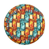 rechteckige, geschnitzte, zyanfarbene Teller Baseball (Vorderseite Links)