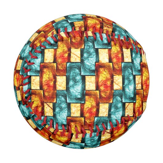 rechteckige, geschnitzte, zyanfarbene Teller Baseball (Vorderseite Links)