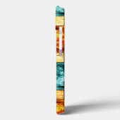 rechteckige, geschnitzte, zyanfarbene Teller Case-Mate iPhone Hülle (Rückseite / Links)