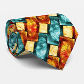 rechteckige, geschnitzte, zyanfarbene Teller Krawatte (Gerollt)