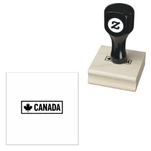 Rechteckige Gestaltung Kanada-Logo gedruckt Jet Bl Gummistempel