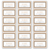 Rechteckige Mocha-Etiketten Aufkleber (Vorderseite)
