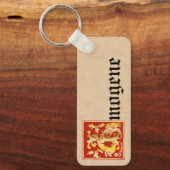 Rechteckige mythische Kreaturen dekorative Hauptst Schlüsselanhänger (Vorderseite)