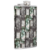 Rechteckige Plaques, geschnitzt und gefärbt, grau Flachmann (Rechts)