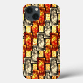 Rechteckige, rötlich und beige gearbeitete Stücke Case-Mate iPhone Hülle
