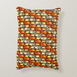 Rechteckige, rötlich und beige gearbeitete Stücke Dekokissen