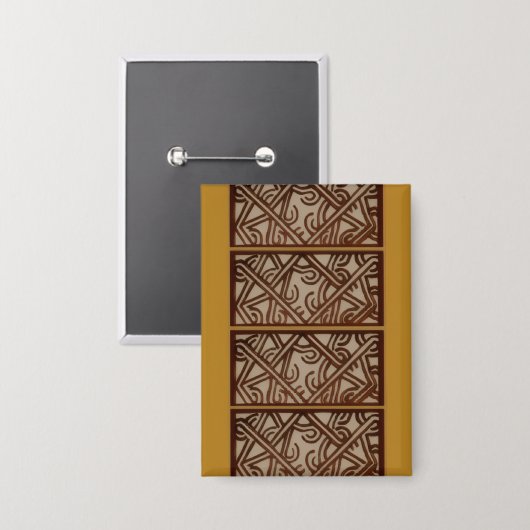 Rechteckige Schaltfläche mit Gold-Design Button (Vorderseite/Rückseite)