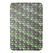 Rechteckige Schnitte und gefärbte, graugrüne Badematte (Vorderseite Vertikal)