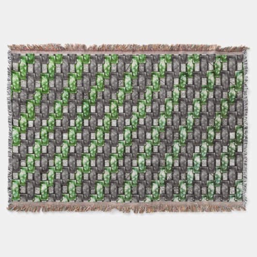 Rechteckige Schnitte und gefärbte, graugrüne Decke (Vorderseite)