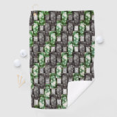 Rechteckige Schnitte und gefärbte, graugrüne Golfhandtuch (Insitu)