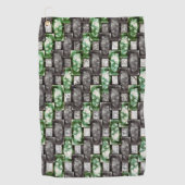 Rechteckige Schnitte und gefärbte, graugrüne Golfhandtuch (Vorderseite)