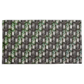 Rechteckige Schnitte und gefärbte, graugrüne Kissenbezug (Vorderseite-Rechts)