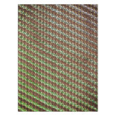 Rechteckige Schnitzereien und gepunktet, braun grü Tischdecke (Vorderseite)