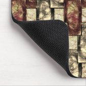 Rechteckige Schnitzereien und gepunktet, goldgelb Mousepad (Ecke)