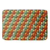 Rechteckige Teller, gehobelt und gebeizt Badematte (Vorderseite)