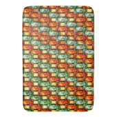 Rechteckige Teller, gehobelt und gebeizt Badematte (Vorderseite Vertikal)