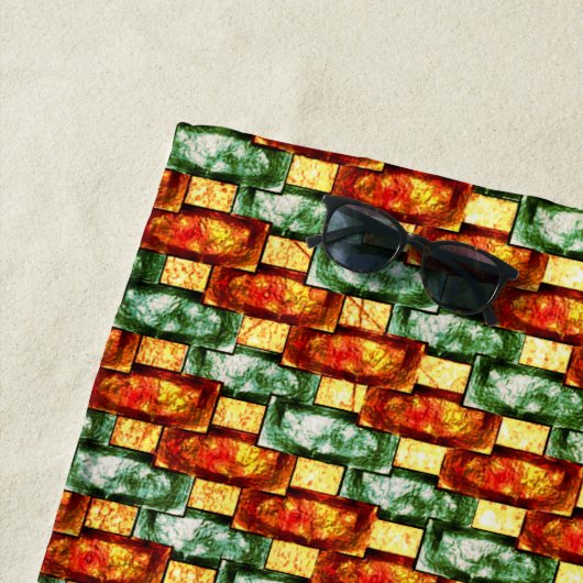 Rechteckige Teller, gehobelt und gebeizt Strandtuch (Beispiel)