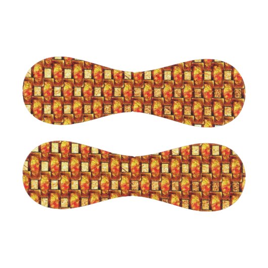 Rechteckige Teller, geschnitzt und farbig, orange Baseball (Paneele)