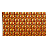 Rechteckige Teller, geschnitzt und farbig, orange Kissenbezug (Rückseite-Rechts)