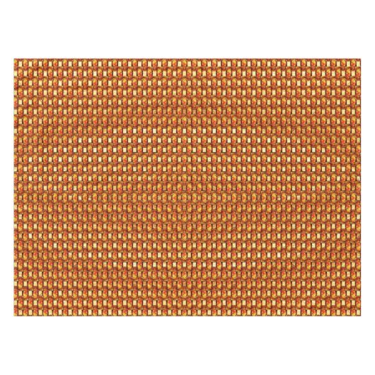 Rechteckige Teller, geschnitzt und farbig, orange Tischdecke (Vorderseite (Horizontal))