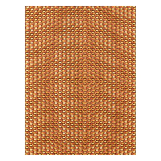 Rechteckige Teller, geschnitzt und farbig, orange Tischdecke (Vorderseite)