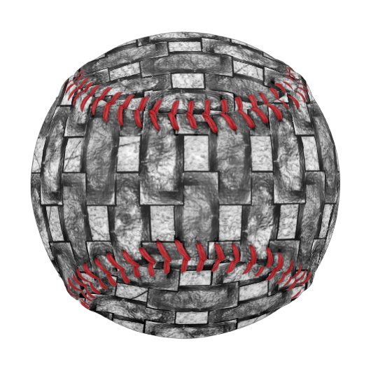 Rechteckige Teller geschnitzt und gefärbt, schwarz Baseball (Rückseite)