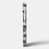 Rechteckige Teller geschnitzt und gefärbt, schwarz Case-Mate iPhone Hülle (Rückseite / Links)