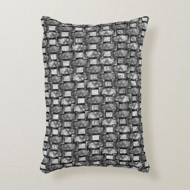 Rechteckige Teller geschnitzt und gefärbt, schwarz Dekokissen (Vorderseite(Vertikal))