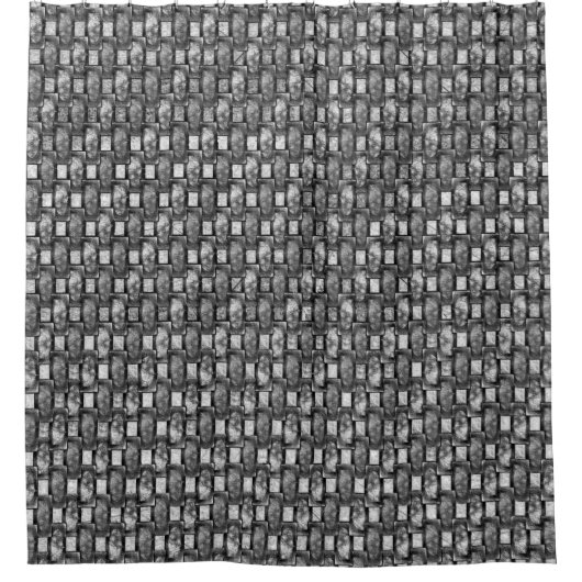 Rechteckige Teller geschnitzt und gefärbt, schwarz Duschvorhang (Vorderseite)