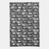 Rechteckige Teller geschnitzt und gefärbt, schwarz Geschirrtuch (Vertikal)