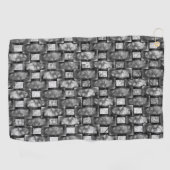 Rechteckige Teller geschnitzt und gefärbt, schwarz Golfhandtuch (Horizontal)