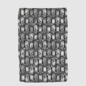 Rechteckige Teller geschnitzt und gefärbt, schwarz Golfhandtuch (Vorderseite)