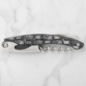 Rechteckige Teller geschnitzt und gefärbt, schwarz Kellnermesser (Vorderseite)