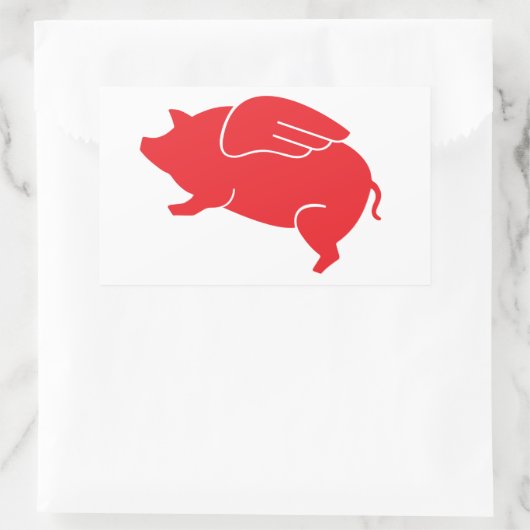 🐷 RECHTECKIGER AUFKLEBER (Tasche)