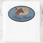 Rechteckiger Aufkleber aus Mohnfett (Tasche)