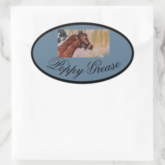 Rechteckiger Aufkleber aus Mohnfett (Tasche)