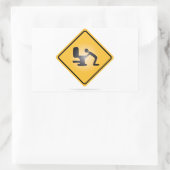 Rechteckiger Aufkleber für Gelbkater (Tasche)