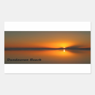 Rechteckiger Aufkleber für Sonnenaufgang des Dundo