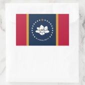 Rechteckiger Aufkleber mit der Flagge des Bundesst (Tasche)