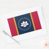 Rechteckiger Aufkleber mit der Flagge des Bundesst (Umschlag)