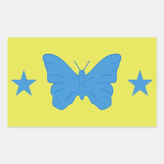 Rechteckiger Aufkleber mit der Flagge von Bady Bas (Vorderseite)