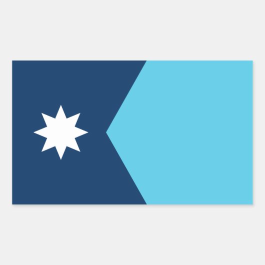 Rechteckiger Aufkleber mit der Flagge von Minnesot (Vorderseite)