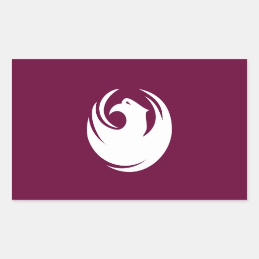 Rechteckiger Aufkleber mit der Flagge von Phoenix  (Vorderseite)