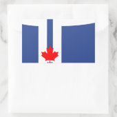 Rechteckiger Aufkleber mit der Flagge von Toronto (Tasche)