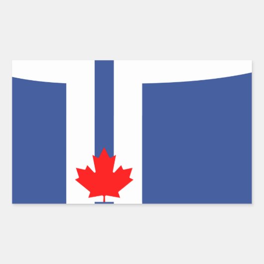 Rechteckiger Aufkleber mit der Flagge von Toronto (Vorderseite)